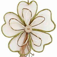 Deko Party Girlande Blume 100 cm  Farbe Sand für Ostern Frühjahr und Herbst