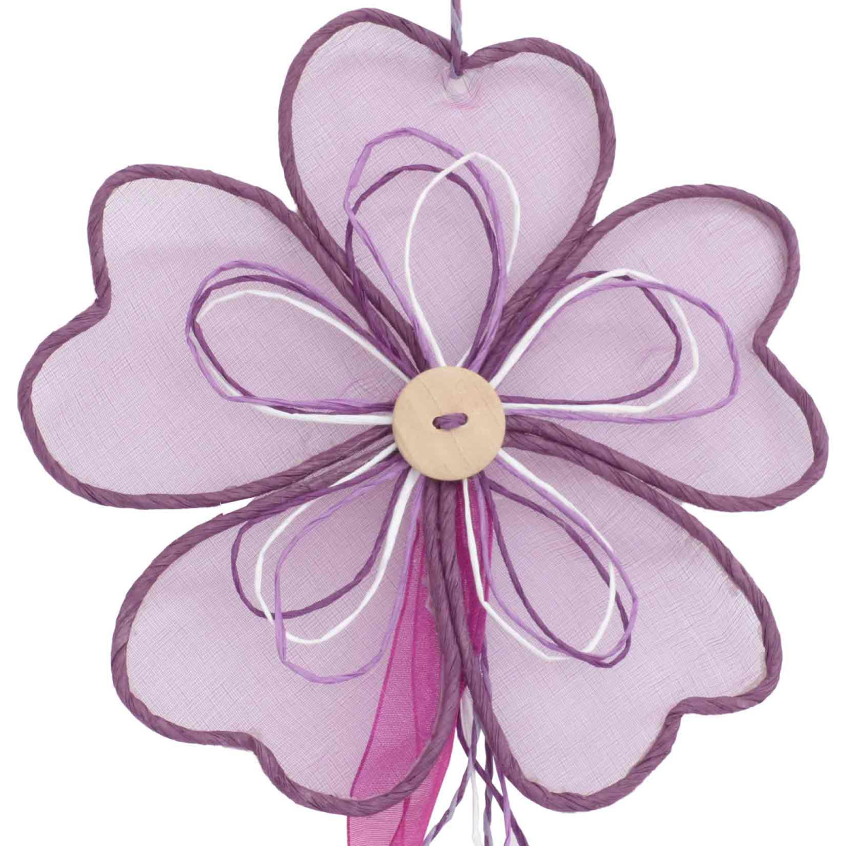Deko Party Girlande Blume 100 cm  Farbe Lavendel für...