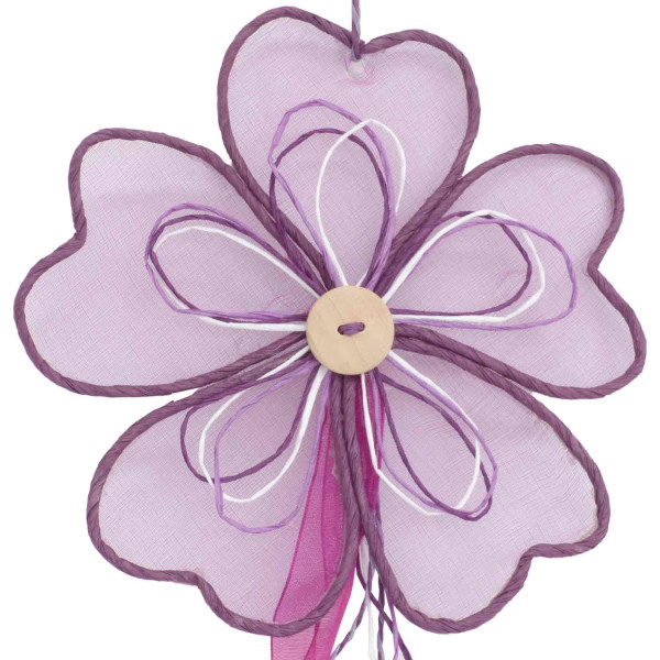 Deko Party Girlande Blume 100 cm  Farbe Lavendel f&uuml;r Ostern Fr&uuml;hjahr und Herbst