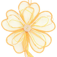 Deko Party Girlande Blume 100 cm  Farbe Mandarin f&uuml;r Ostern Fr&uuml;hjahr und Herbst