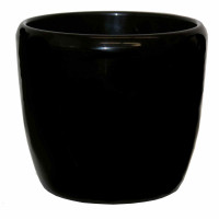 Set4 Keramik Blumentopf Venus schwarz+Bewässerungs-Set für Hydropflanzen