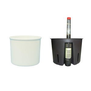 Set3 Blumentopf Corona 18/19 weiss Ø 20.5cm H...