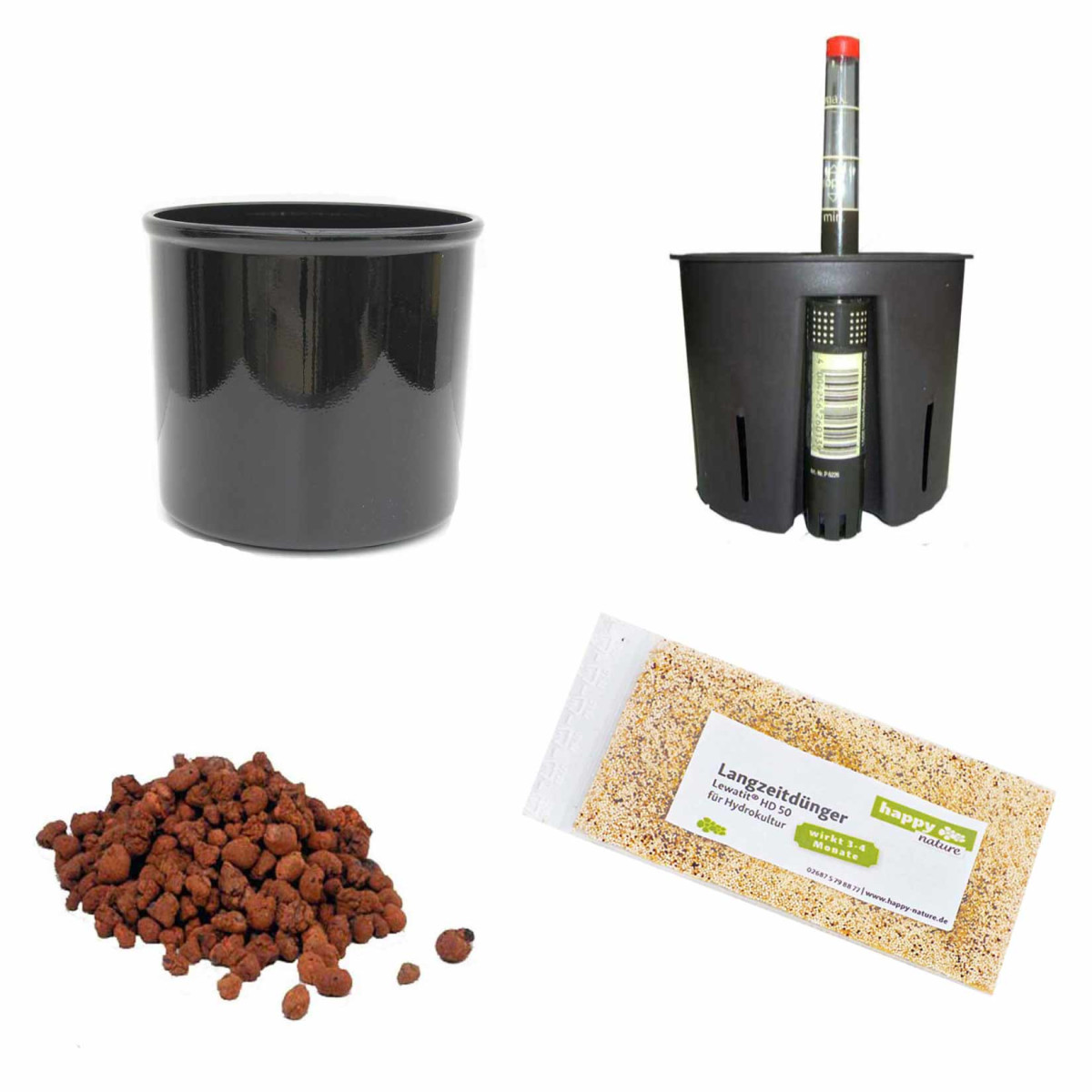 Set5 Blumentopf Corona 22/19 schwarz Ø 24.0cm H...