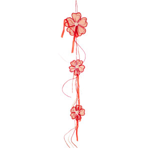 Deko Party Girlande Blume 100 cm  Farbe Erdbeere f&uuml;r...