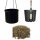 Set4 Kunststoff Ampel Corona schwarz+Bewässerungs-Set für Erdpflanzen