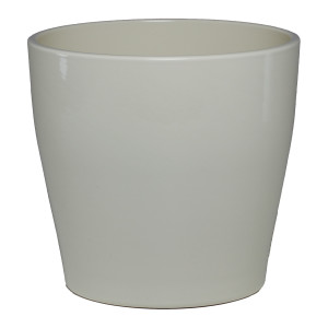 Keramik Hydro Blumentopf Portato creme glänzend