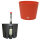 Set 3 teilig f&uuml;r Hydrokultur Blumentopf Flori &Oslash; 16 orange + Kulturtopf + Wasserstandsanzeiger
