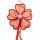 Set 2 teilig Deko Party Girlande Blume 100 cm  Farbe Erdbeere f&uuml;r Ostern Fr&uuml;hjahr und Herbst