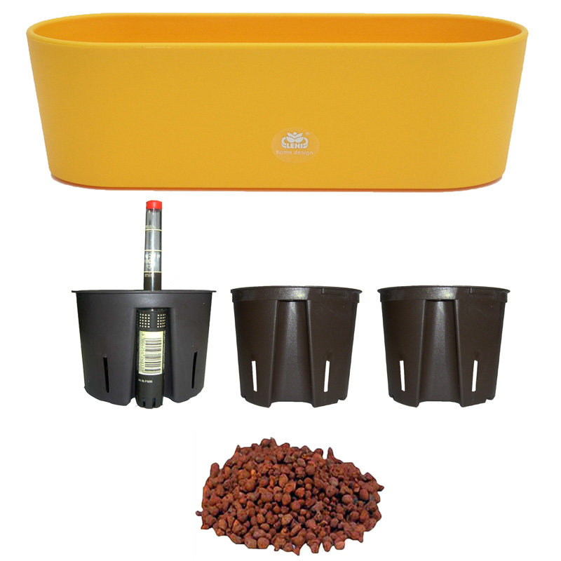 Set6 6 teilig Kunststoff Flori Pflanzschale gelb für...