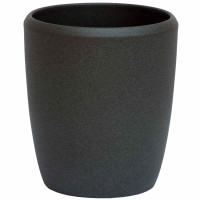 Set4 Keramik Blumentopf Venus dunkel grau  struktur + Bewässerungs - Set für Hydropflanzen