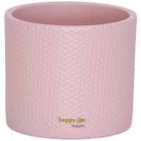Keramik Blumentopf Toscana silber rosa matt Ø 13.5 cm H 12.5 cm