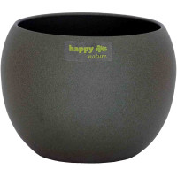 Set4 Keramik Hydro Blumentopf Madeira dunkel grau struktur Kugel