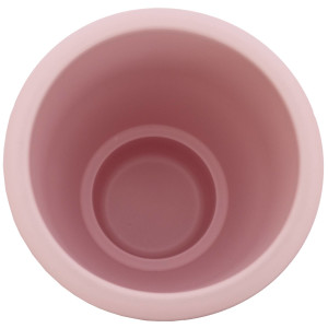 Set6 6 Keramik Blumentopf Rhodos f&uuml;r Orchideen silver pink H 17 cm