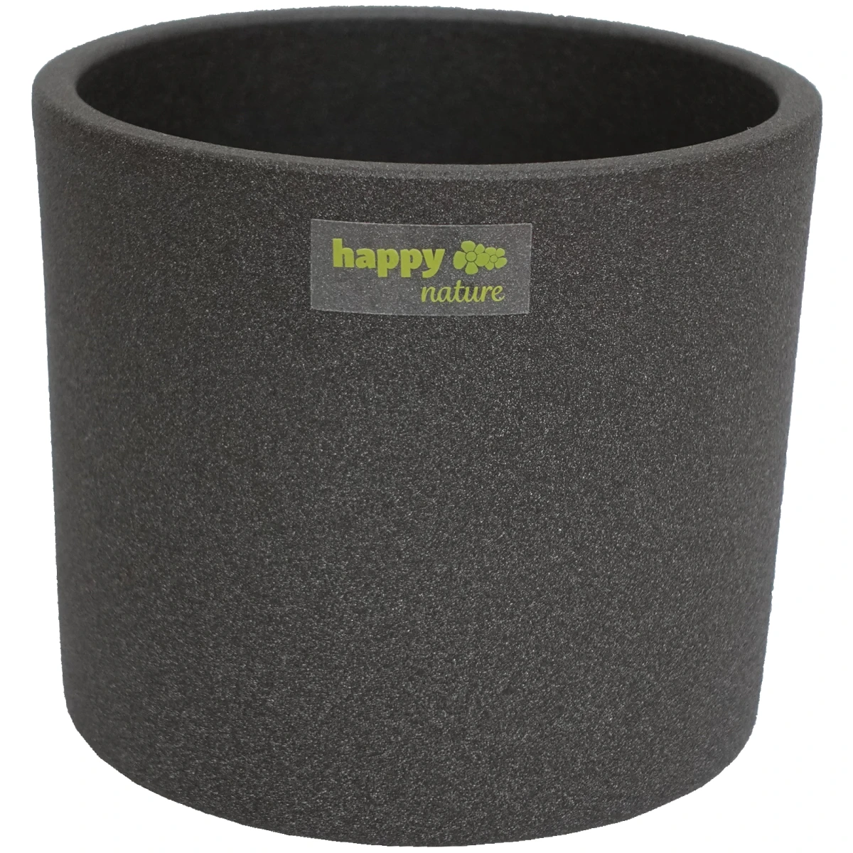Keramik Blumentopf Madeira Zylinder grau struktur happy...
