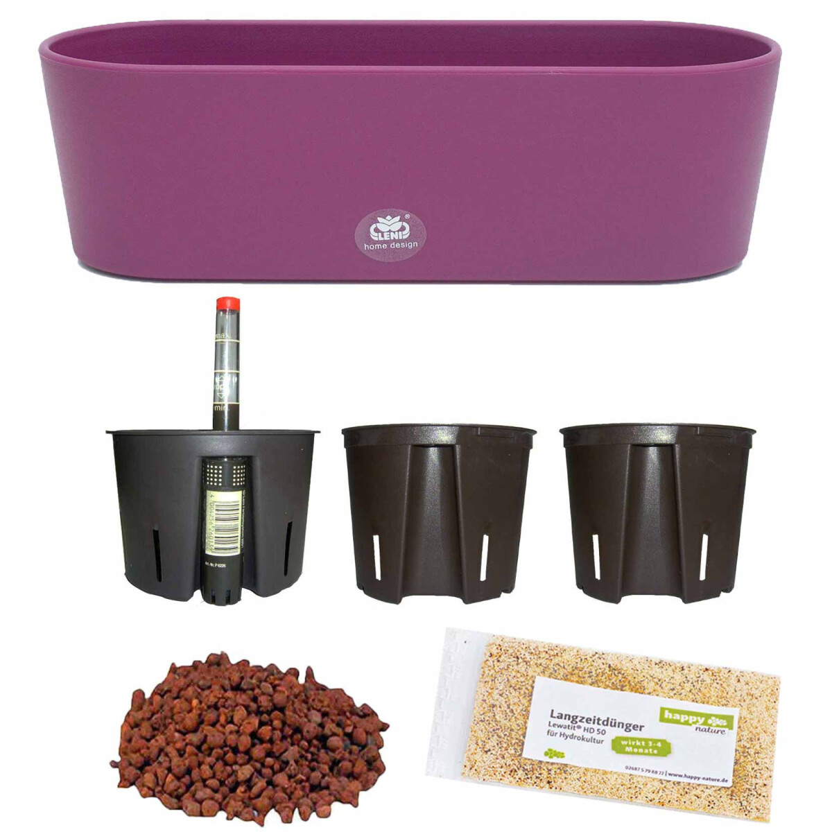 Set7 7 teilig Kunststoff Flori Pflanzschale dunkelviolett...