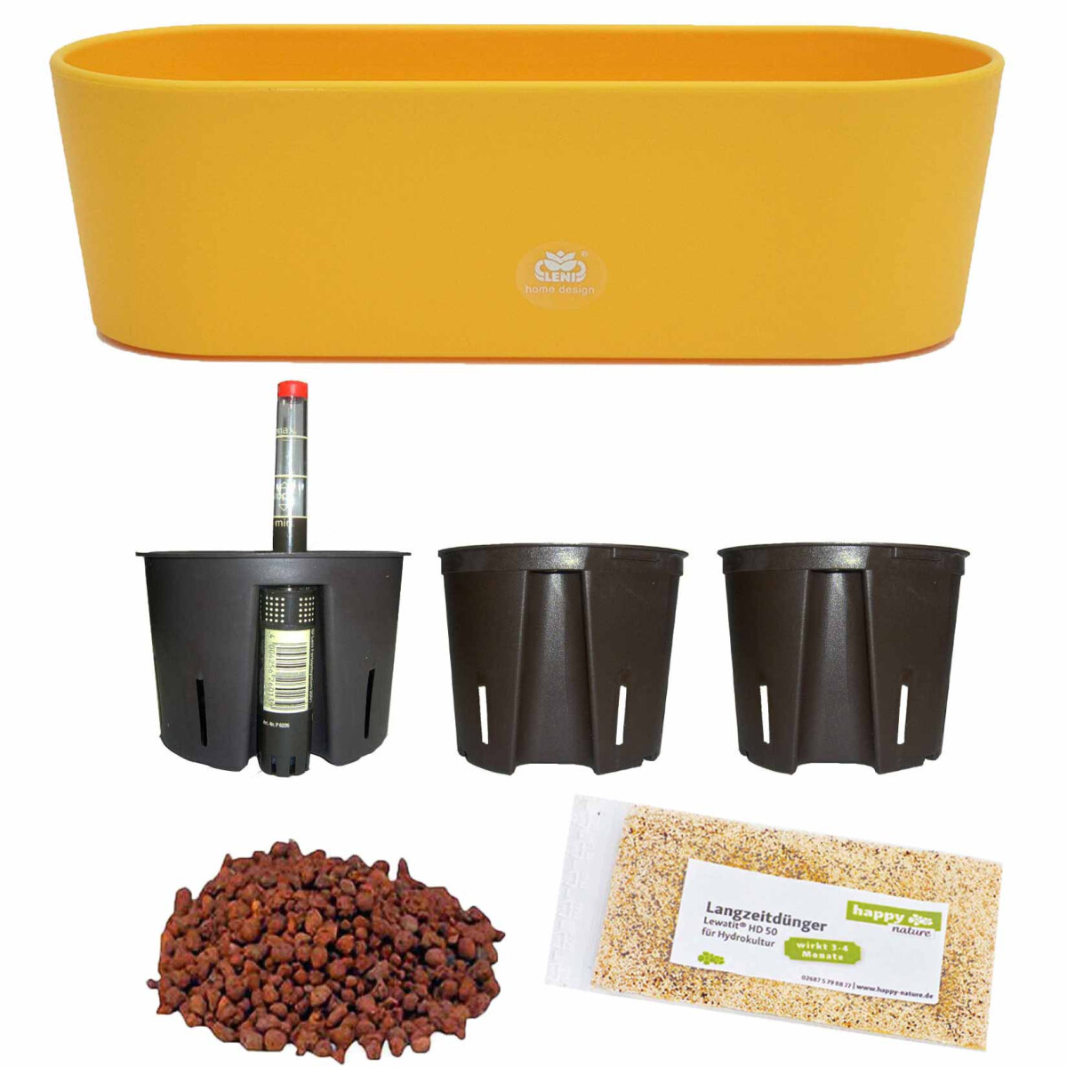 Set7 7 teilig Kunststoff Flori Pflanzschale gelb...