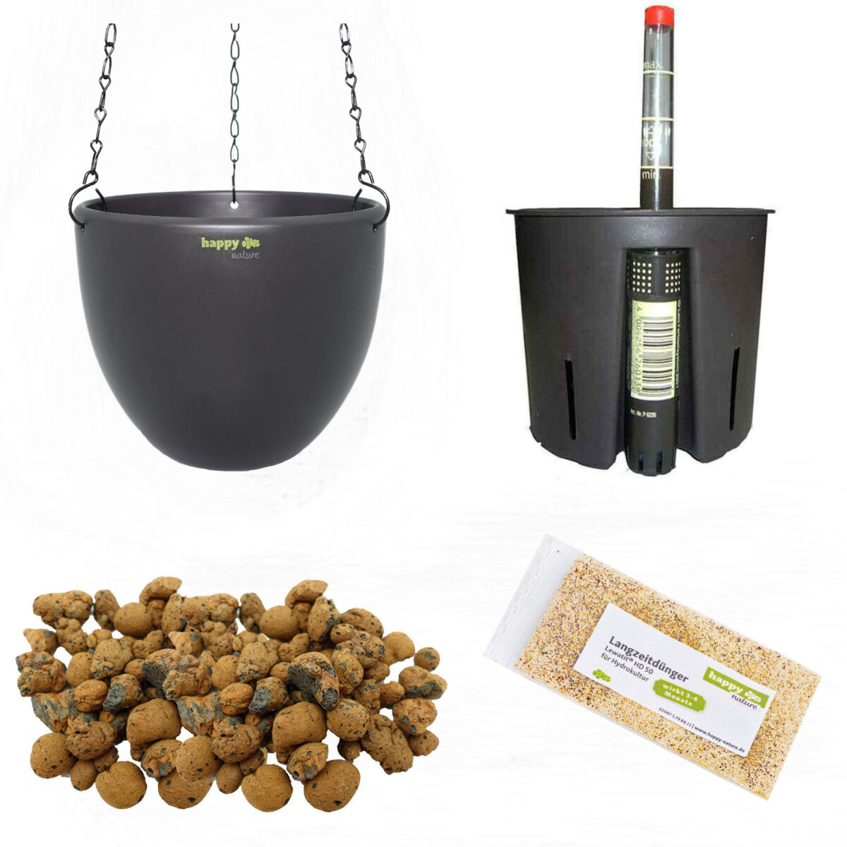 Set 5-teilig Keramik Blumenampel Venus 13/12 anthrazit...