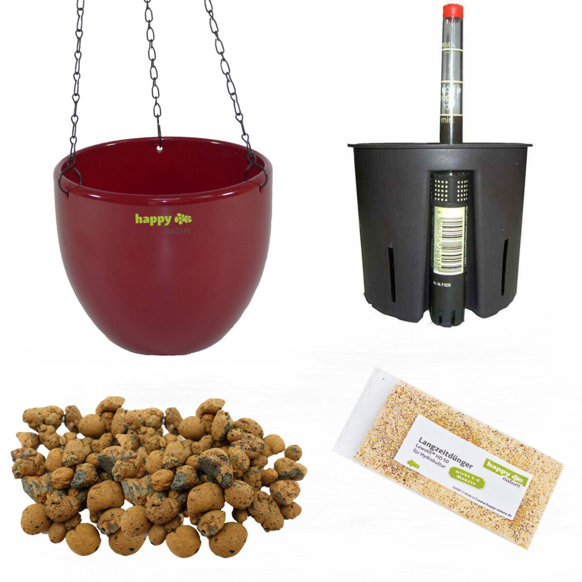 Set 5-teilig Keramik Blumenampel Venus 13/12 weinrot...
