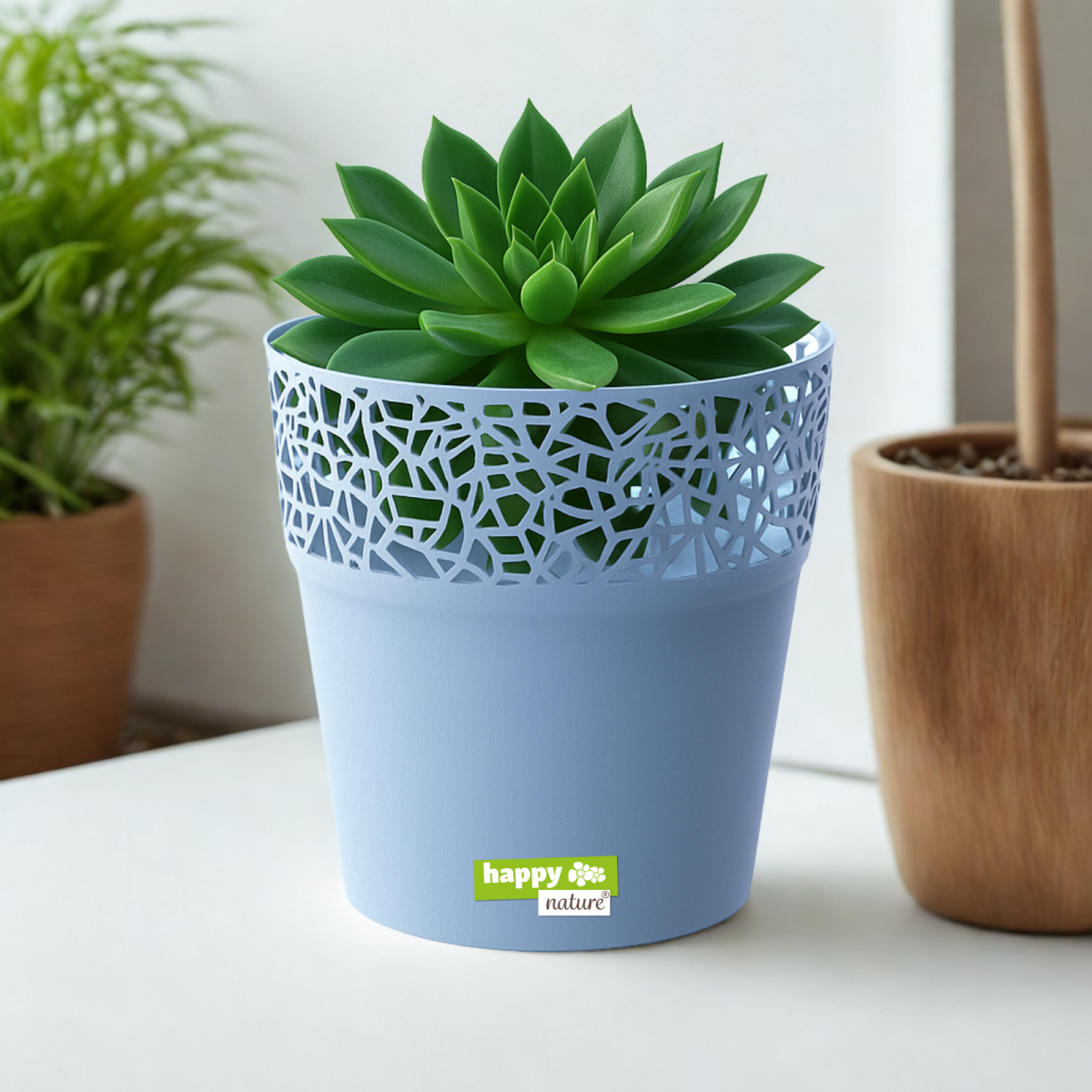 Kunststoff Blumentopf Ibo hellgrau Ø 14,5 cm...