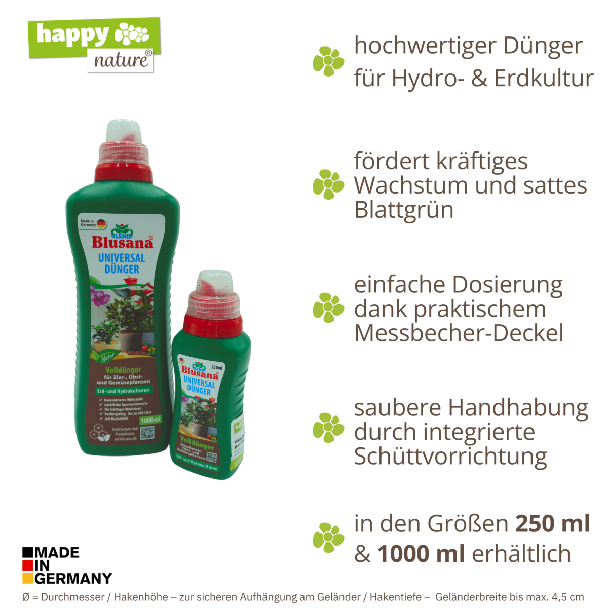 Set Flüssigdünger Blusana Universal Hydrokultur...